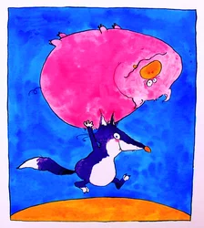 Wolf und Schwein